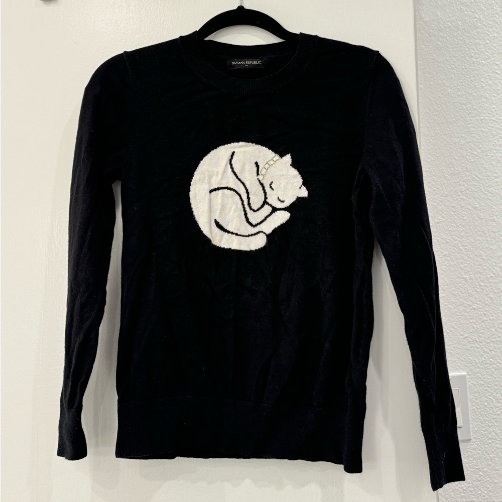 Banana Republic cat sweater XS